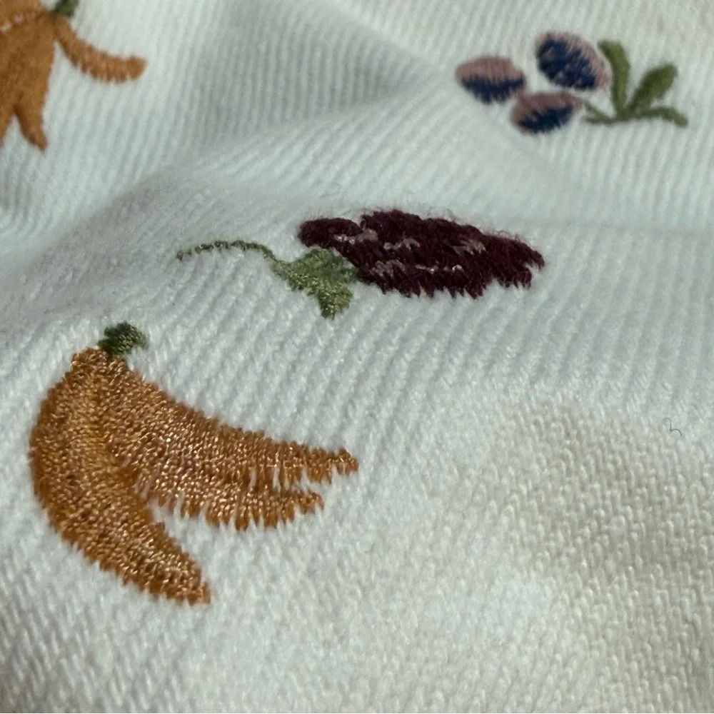 Fruit embroidered jeans high rise straight cottagecore Reformation size 23 white
